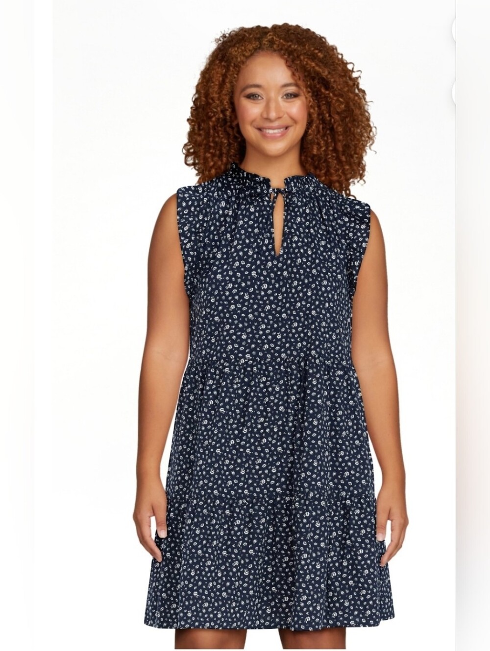 Women’s and Women’s Plus Flutter Sleeve Cotton Mini Dress.    15